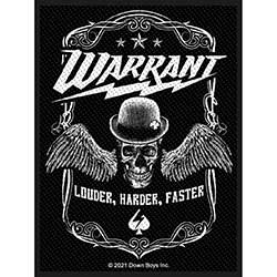 Warrant Standard Woven Patch: Louder Harder Faster