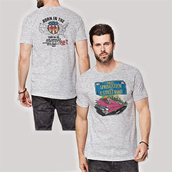Bruce Springsteen Unisex T-Shirt: Pink Cadillac (Back Print)