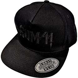 Sum 41 Unisex Snapback Cap: Black Logo (Ex-Tour)