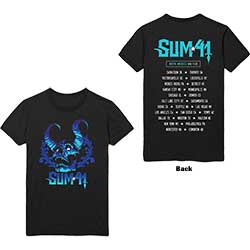 Sum 41 Unisex T-Shirt: Blue Demon (Back Print)