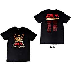 Sum 41 Unisex T-Shirt: Does This Look Like All Killer No Filler European Tour 2022 (Back Print) (Ex-Tour)
