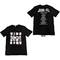 Sum 41 Unisex T-Shirt: AKNF Grid European Tour 2022 (Back Print & Ex-Tour)