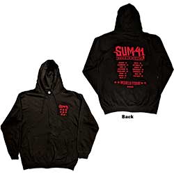 Sum 41 Unisex Zipped Hoodie: Order In Decline Tour 2020 (Back Print, Ex-Tour)