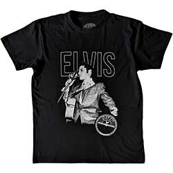 Sun Records Unisex T-Shirt: Elvis Live Portrait