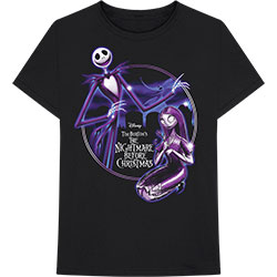 Disney Unisex T-Shirt: The Nightmare Before Christmas Purple Graveyard