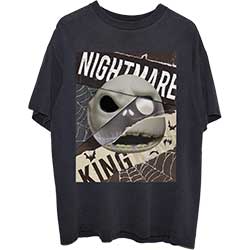 Disney Unisex T-Shirt: The Nightmare Before Christmas Nightmare Skull