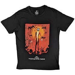 Disney Unisex T-Shirt: The Nightmare Before Christmas Jack Orange Sun & Logo
