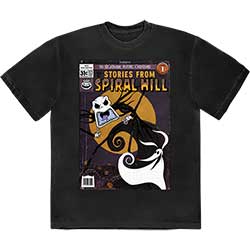 Disney Unisex T-Shirt: The Nightmare Before Christmas Spiral Hill Jack