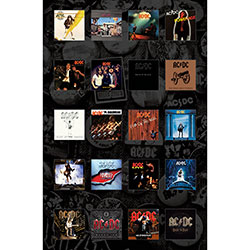 AC/DC Textile Poster: Albums