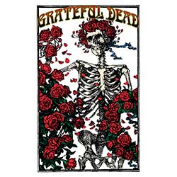 Grateful Dead Textile Poster: Skeleton & Rose