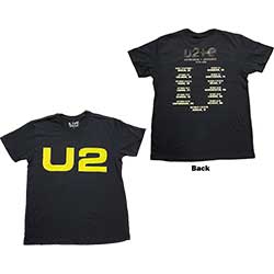 U2 Unisex T-Shirt: Logo 2018 (Ex-Tour & Back Print)