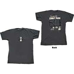 U2 Unisex T-Shirt: 360 Degree Tour Croke Park 2009 (Ex-Tour & Back Print)