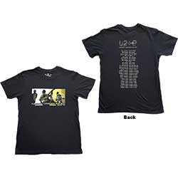 U2 Unisex T-Shirt: I+E Tour 2015 Band Silhouettes (Ex-Tour & Back Print)