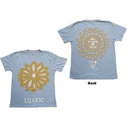 U2 Unisex T-Shirt: Glastonbury 2011 Smell the Flowers (Ex-Tour & Back Print) (Medium)