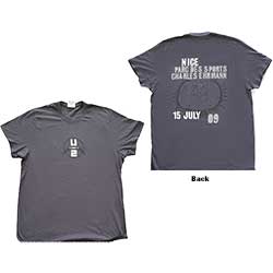 U2 Unisex T-Shirt: 360 Degree Tour Nice 2009 (Ex-Tour & Back Print) (Medium)