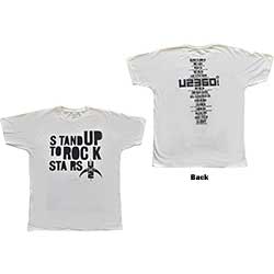 U2 Unisex T-Shirt: 360 Degree Tour 2009 Stand Up to Rock Stars (Ex-Tour & Back Print) (Medium)