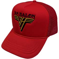 Van Halen Unisex Mesh Back Cap: Text & Yellow Logo