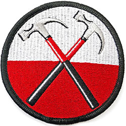 Pink Floyd Standard Woven Patch: The Wall Hammers Circle