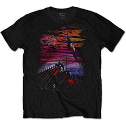 Pink Floyd Unisex T-Shirt: The Wall Flag & Hammers