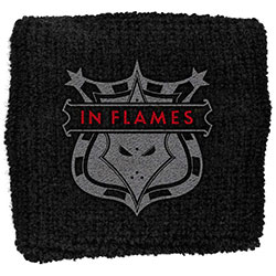 In Flames Embroidered Wristband: Shield