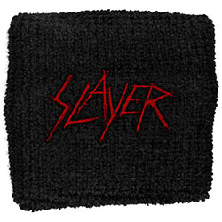 Slayer Embroidered Wristband: Scratched Logo (Loose)