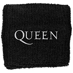 Queen Embroidered Wristband: Logo (Retail Pack)