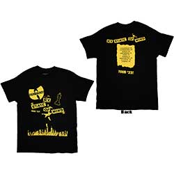 Wu-Tang Clan Unisex T-Shirt: Tour '23 NY State Of Mind (Back Print & Ex-Tour)