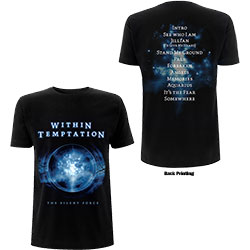 Within Temptation Unisex T-Shirt: Silent Force Tracks (Back Print)