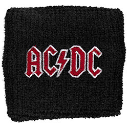 AC/DC Embroidered Wristband: Red Logo (Loose)