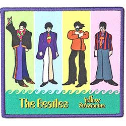 The Beatles Standard Woven Patch: Yellow Submarine Band in Stripes