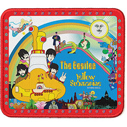 The Beatles Standard Woven Patch: Yellow Submarine Stars Border