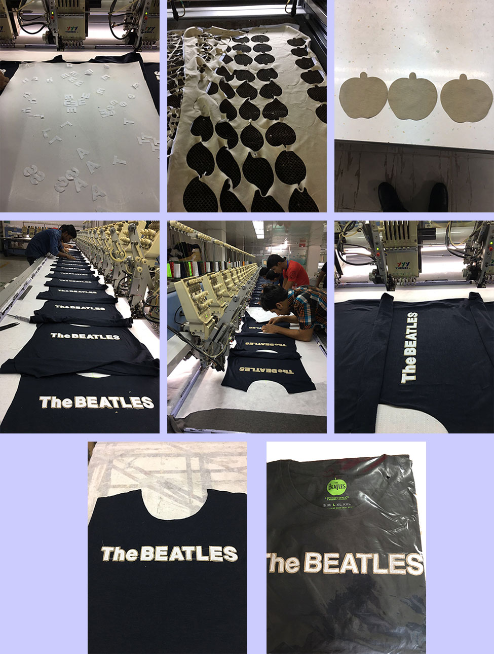 Showing how the applique tees are manufactured