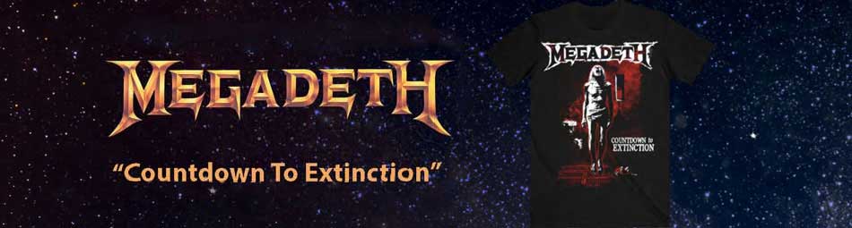 Countdown To Extinction Megadeth Official Licensed Merchandise