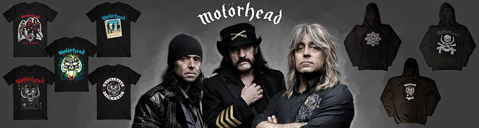 Motorhead officially licensed band tees and merchandise