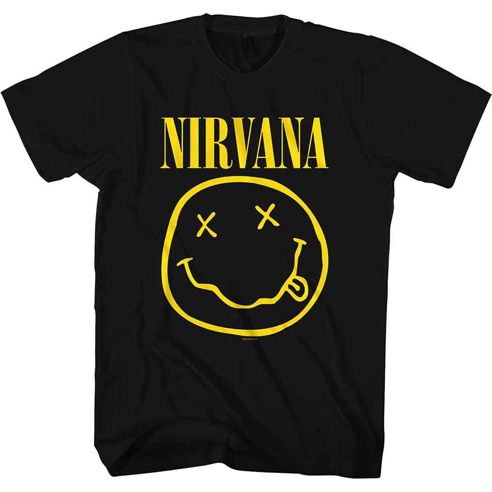 Nirvana Unisex T-Shirt: Yellow Happy Face. Wholesale Only & Official ...