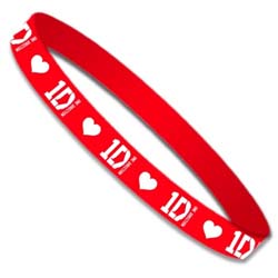 One Direction Gummy Wristband: Red