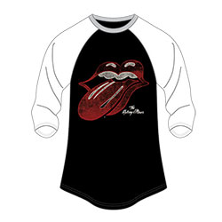 The Rolling Stones Ladies Raglan T-Shirt: Retro Tongue (Ladies Size 12)