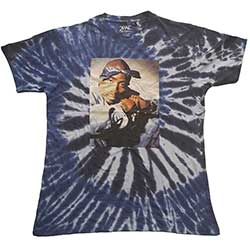 Tupac Unisex T-Shirt: Blue Photo Swirl (Wash Collection)