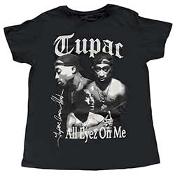 Tupac Ladies T-Shirt: All Eyez B&W