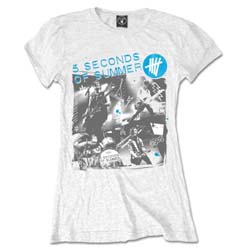 5 Seconds of Summer Ladies T-Shirt: Live Collage