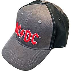 AC/DC Unisex Baseball Cap: Red Logo (2 Tone)