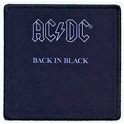 AC/DC Standard Patch: Back In Black (Album Cover)