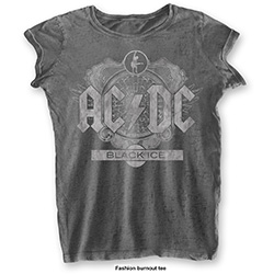 AC/DC Ladies Burn Out T-Shirt: Black Ice
