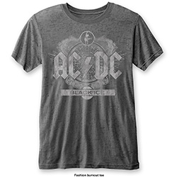 AC/DC Unisex T-Shirt: Black Ice (Burnout) (Medium)