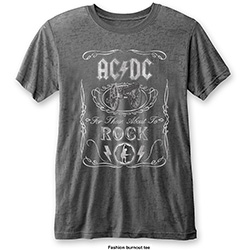 AC/DC Unisex T-Shirt: Cannon Swig (Burnout)