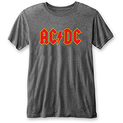 AC/DC Unisex Burn Out T-Shirt: Logo