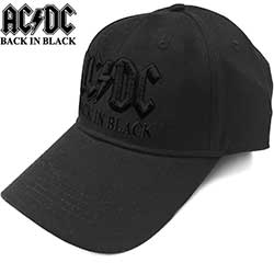 AC/DC Unisex Baseball Cap: Back in Black