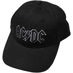 AC/DC Unisex Baseball Cap: Black Logo  