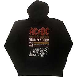 AC/DC Unisex Pullover Hoodie: Wembley '79 (Eco-Friendly)