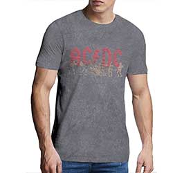 AC/DC Unisex T-Shirt: Vintage Silhouettes (Snow Wash)